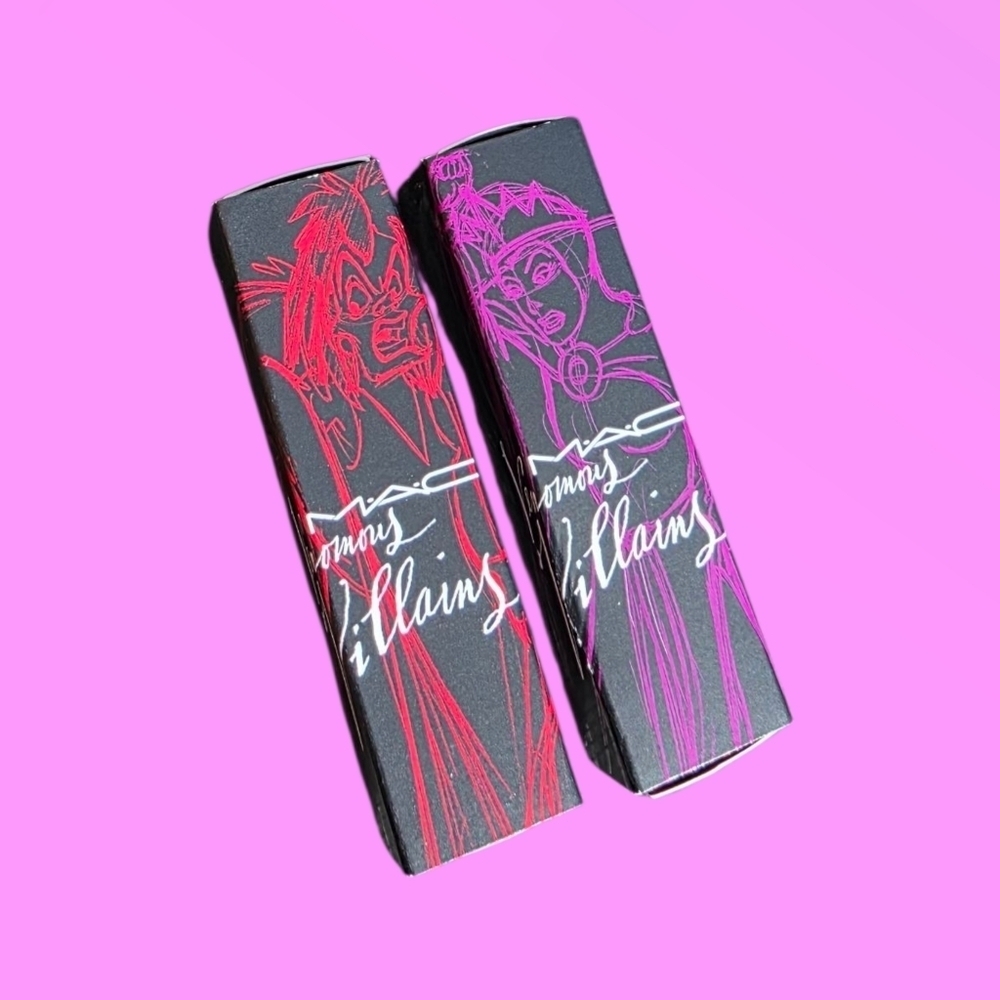 MAC Cosmetics Disney Venemous Villains Cruella & Evil Queen Lipstick Boxes